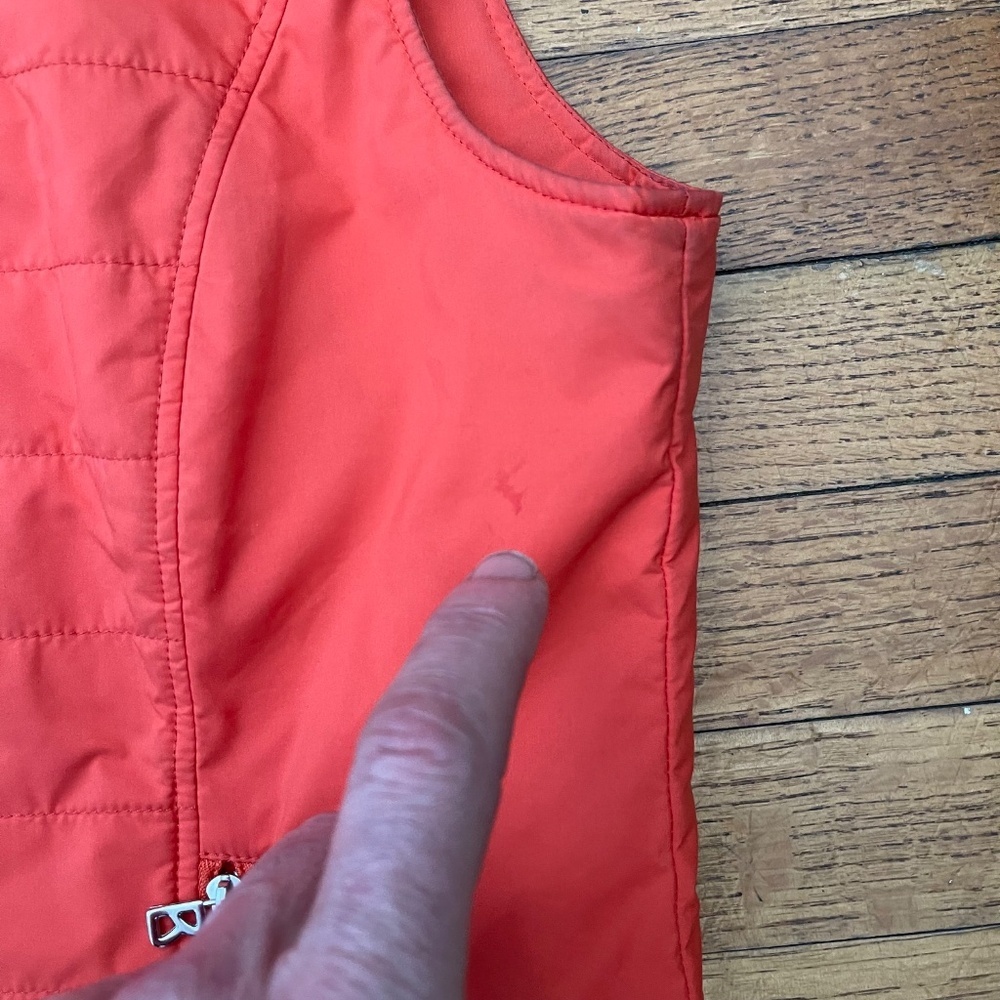 Bogner Quilted Golf Vest Coral Orange Size 8 - Picture 10 of 11